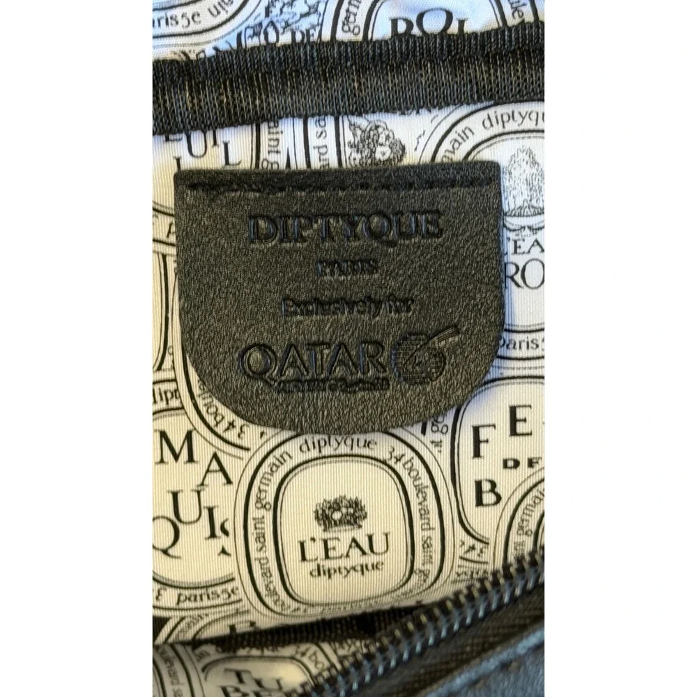 Diptyque‎ Paris Qatar Airways Amenity Kit Toiletry Bag Black Travel Case New